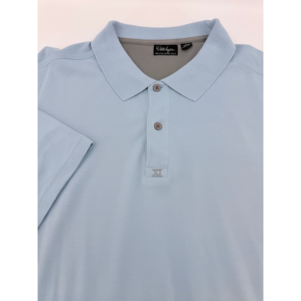 Walter Hagen Golf Polo Shirt Mens XL Light Blue 100% Pima Cotton‎ Short Sleeve